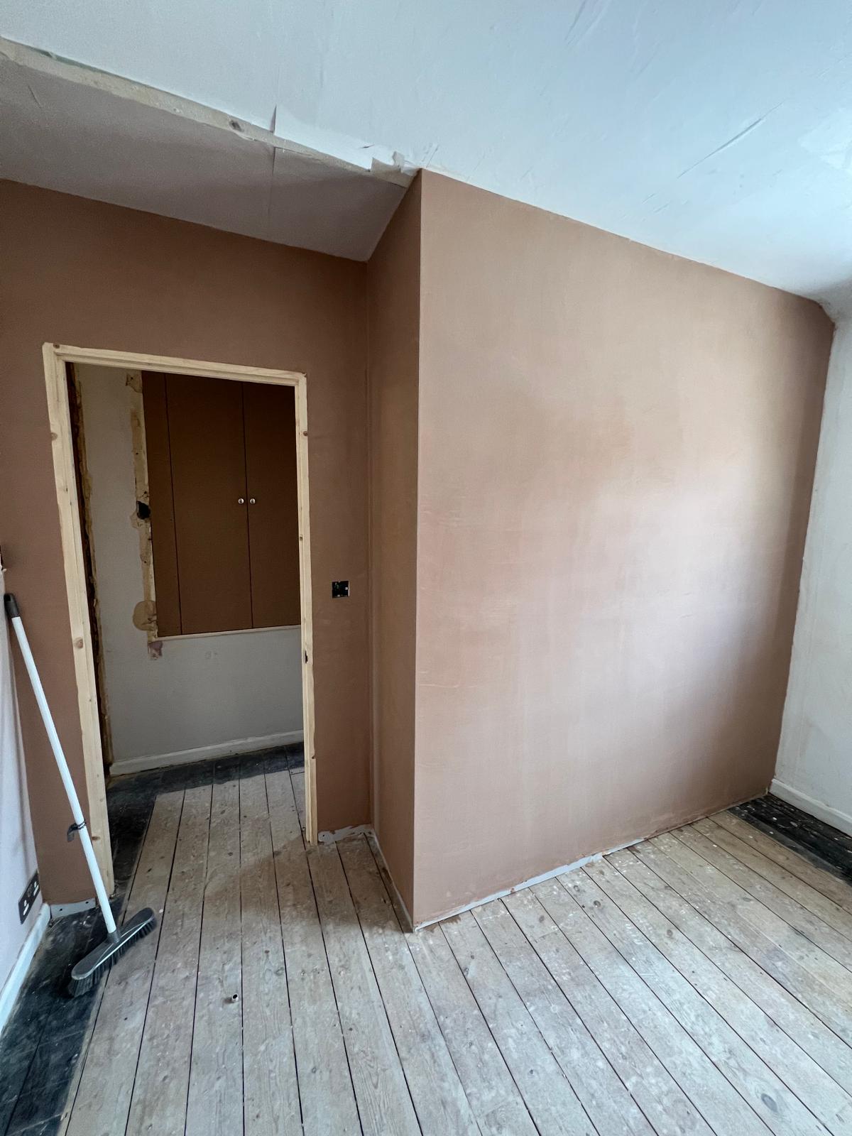 Partition after plastering